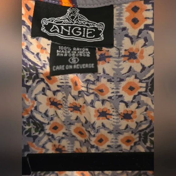 Angie Women’s Small Boho Floral Kimono Cardigan Lightweight Open Front Drape Top - Picture 3 of 4